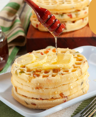 WAFFLE FRUTAS CRISTALIZADAS